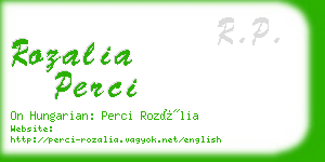 rozalia perci business card